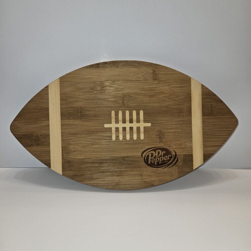 Wooden Dr Pepper Football‎ Cutting Board~Charcuterie~Serving Snack Tray~Game Day